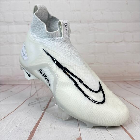 Nike Alpha Menace Elite 3 White Platinum Football Cleats Mens Sz 11 (DM1792-109) - Picture 1 of 10